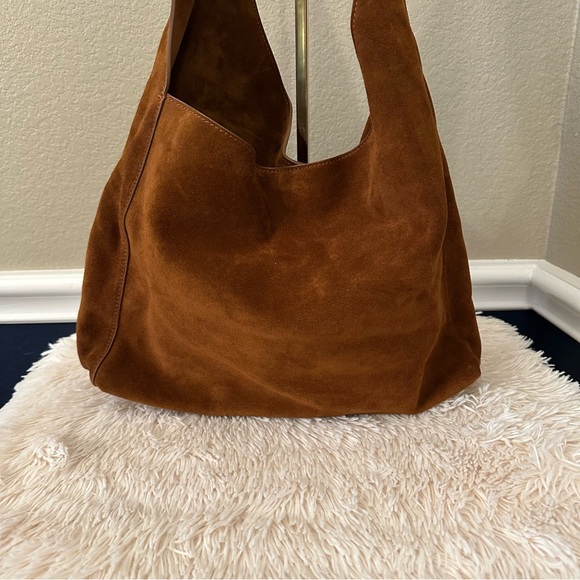 Quince Whiskey Brown Suede Hobo Bag - Picture 9 of 13